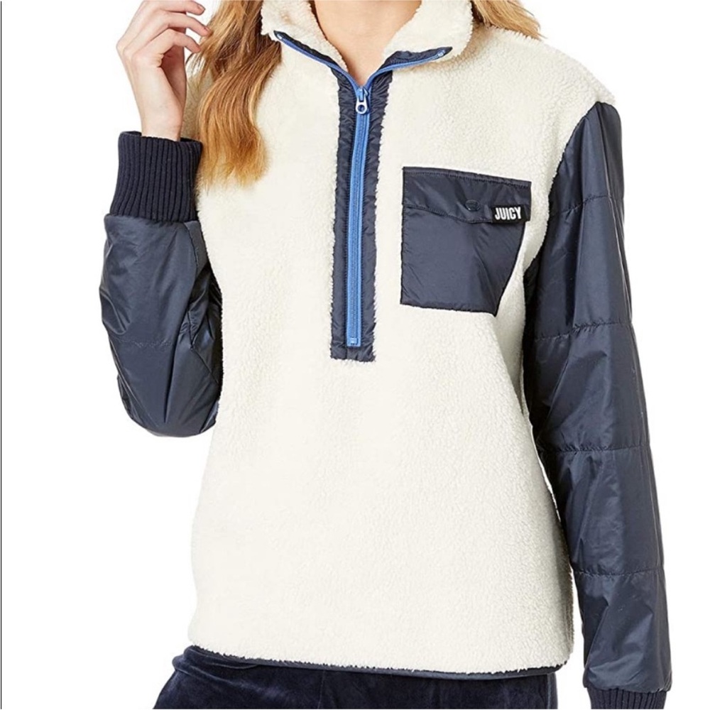 Juicy Couture Sherpa Half Zip Jacket. NWOT! Sz M